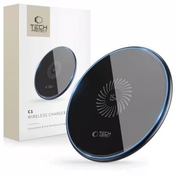 TECH-PROTECT QI15W-C1 brezžični polnilnik 15W črn
