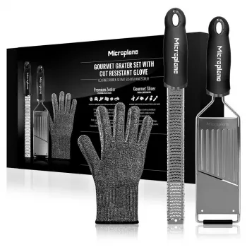 Microplane Gourmet set strgal + zaščitna rokavica