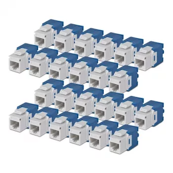 StarTech.com Cat6 Keystone Jack 24er-Pack 180 stopinj brez orodja RJ45 Ethernet Keystone konektor, UTP, bel