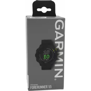 Garmin Forerunner 55 pametna ura s silikonskim paščkom, 1,04 inch zaslon, črna