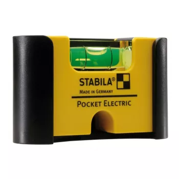 STABILA Type 81 S žepna elektronska libela, 7 cm, rumena, natančnost 1,0 mm/m, z magnetom in sponko za pas
