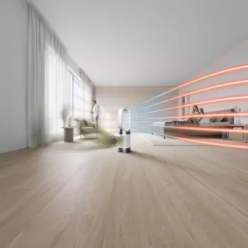 Dyson Purifier Hot+Cool HP1 čistilnik zraka, grelnik in ventilator, 27 m², 61,4 dB, bela/zlat