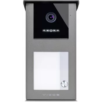 VIDOS IPX S101-1 zunanja plošča z bralnikom RFID, 2MP kamera, PoE, črna