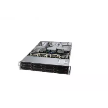 Supermicro SYS-620U-TNR 2U rack strežniška platforma, dve LGA4189 podnožji, 24x 2,5 inch Hot-Swap NVMe/SATA/SAS, 2x 10GbE, 2000W redundantno Titanium