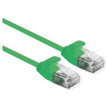 ROLINE UTP DataCenter patch kabel Cat.6A (Class EA), LSOH, Slim, zelen, 3 m