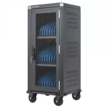 Manhattan 181471 30-predalni USB-C polnilni voziček, 30 W na vrata, črn