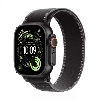 Apple Watch Ultra 3 GPS + Cellular 49mm, ohišje iz črnega titana, s črno-antracitno zanko Trail Loop – M/L