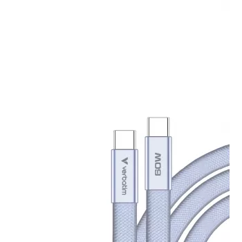 Verbatim Sync & Charge USB-C na USB-C 60W 120cm vijoličen
