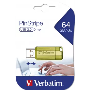 Verbatim Store n Go Pinstripe USB 2.0 Eucalyptus Green 64GB USB ključek