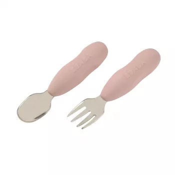 Beaba prvi komplet jedilnega pribora iz nerjavnega jekla Cotton Candy
