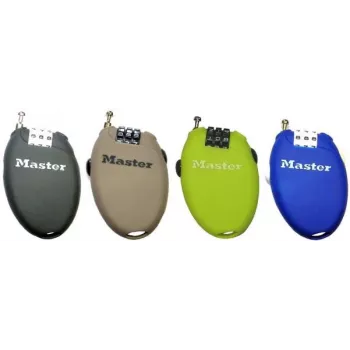 Master Lock 4603EURD kombinacijska kabelska ključavnica z izvlečnim kablom, črna
