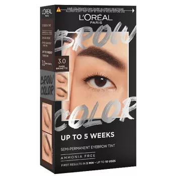 L'Oreal Brow Color komplet za barvanje obrvi 3.0 Dark Brunette