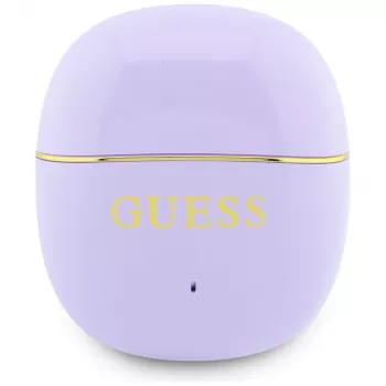 GUESS Glossy Gold Line Classic TWS ušesne slušalke - vijolične