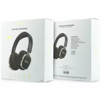 Guess Bluetooth naglavne slušalke ENC Rectangle Metal Script rjave