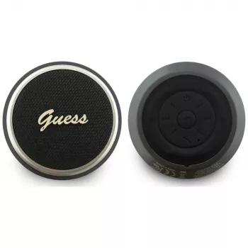 GUESS Bluetooth zvočnik 5W Script MetalLogo črn