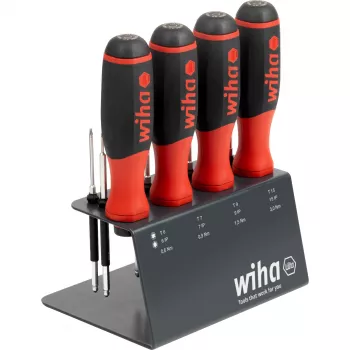 WIHA SoftFinish izvijač z držalom za bit 1/4 inch (črno-rdeč, s funkcijo raglje)
