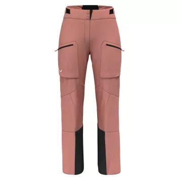 Salewa Sella 3L PTX ženske trde smučarske hlače, Desert Pink, XS
