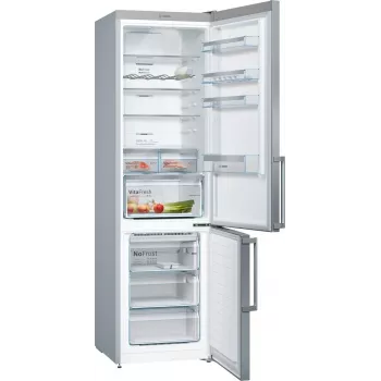 Bosch KGN397LEQ samostoječa hladilno-zamrzovalna kombinacija z NoFrost, VitaFresh, 363 l, videz inox, energijski razred E