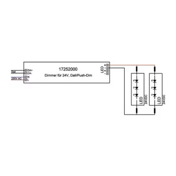 Brumberg 17252000 LED napajalnik, pravokoten, bel, DALI-2, 150W, 24V DC