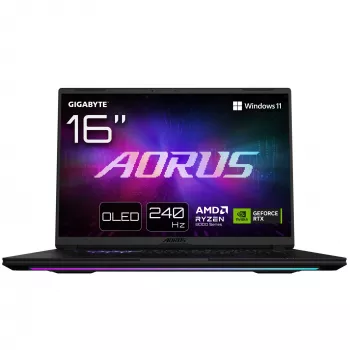 GIGABYTE AORUS MASTER 16 8XJJ4DEE64SP - 16-palčni QHD OLED zaslon 240 Hz, AMD Ryzen 9 8940HX, 32GB RAM, 1TB SSD, NVIDIA GeForce RTX 5070 Ti, Windows 11 Pro