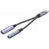 UNITEK USB-C na 3,5mm avdio priključek in USB-C 60W PD adapter (siva)