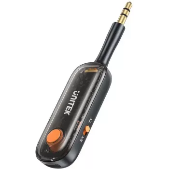 UNITEK 2-v-1 adapter Bluetooth 5.3 oddajnik-sprejemnik avdio, doseg 10m, črn