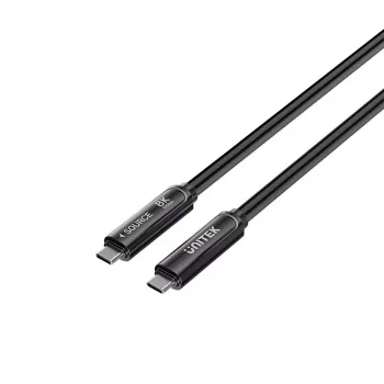 UNITEK aktivni optični kabel USB-C 15m - 10Gbps, PD60W, 8K@30Hz, črn