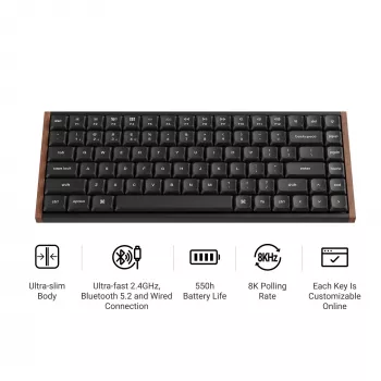 Keychron K3U-Q1Z 75% Milk POM Red Switch 8K brezžična mehanska tipkovnica