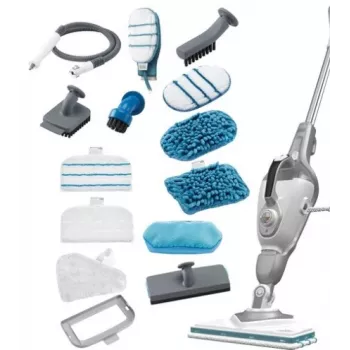 Parni čistilnik in ročni parni čistilnik Black & Decker Steam-Mop + SteaMitt 2 v 1, 1600 W, 0,5 L, siv