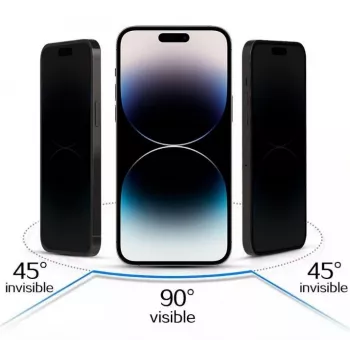 iLike Samsung Galaxy S23 Ultra kaljeno zaščitno steklo za zaslon z zasebnostjo črno