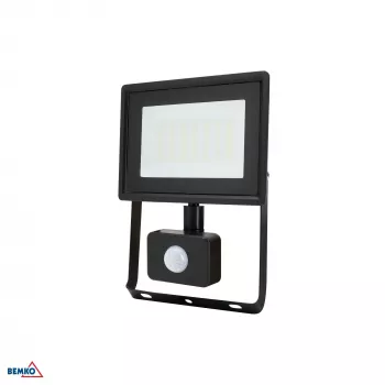 KAFLER KASTEL LED reflektor 30W 4000K 2520lm IP65 črn s PIR senzorjem