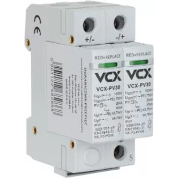 VCX DC C2P 1000V PV30 odvodnik prenapetosti tip 2 2P 1000V DC za fotovoltaične sisteme