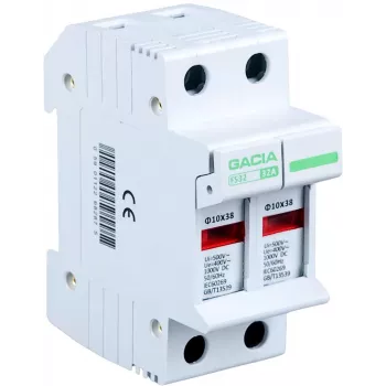 VCX Pro podnožje za varovalko 2-polno 32A 400V AC 10x38mm DIN letev