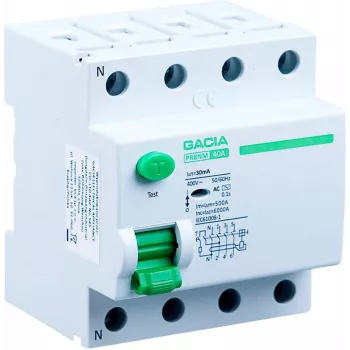 GACIA PR8NM 4P 63A 30mA tip A zaščitno stikalo na diferenčni tok (RCD) 4-polno 63A 30mA