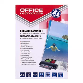PBS CONNECT OFFICE PRODUCTS folija za laminiranje A4 2x100 mikrometrov sijaj 100 listov prozorna