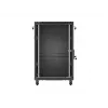 LANBERG 18U 19-palčna stoječa strežniška omara 600x800mm črna s kaljenimi steklenimi vrati (Flat Pack)