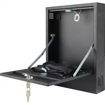 Pulsar AWO528 ohišje za DVR, jeklo, črno, stenska montaža