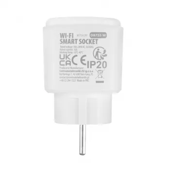 GreenBlue na daljavo upravljiva vtičnica Wi-Fi, Android/iOS/Alexa/Google Home, časovnik, merilnik moči, največ 16A/3840W, GB735 W