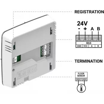 Žični sobni termostat R-S1 črn Tech Sterowniki