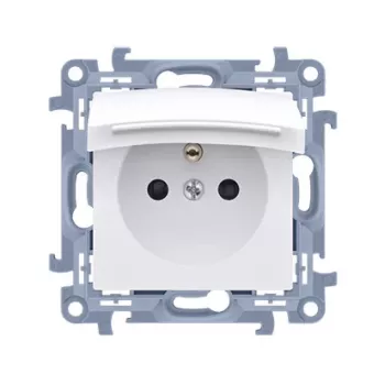 KONTAKT SIMON 10 posamična vtičnica z zaščitnim kontaktom, bela, IP44, vijačni priključki, 16A 250V