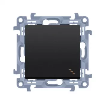 Kontakt Simon 10 univerzalni stikalni mehanizem 1-Modul mat črna 10AX 250V samozatezno