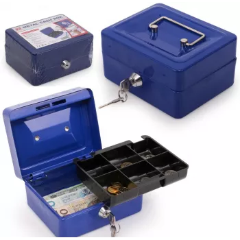 RED EAGLE BOX-150 kovinska blagajna s cilindrično ključavnico, rdeča