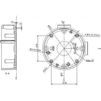 MITON MT-P1260 nadometna razdelilna doza 120x60x50mm IP65 svetlo siva