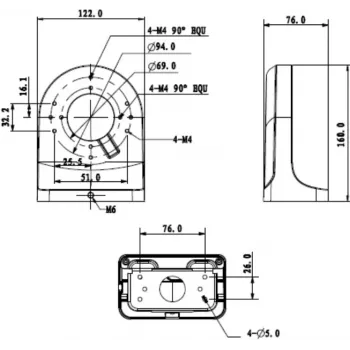 MITON MT-P204W nadometna razdelilna doza IP65 bela