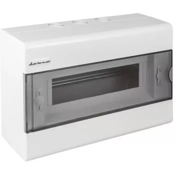 ELEKTRO-PLAST OPATÓWEK SRn-12 nadometna razdelilna omarica 12 modulov 1 vrsta IP40 prozorna vrata