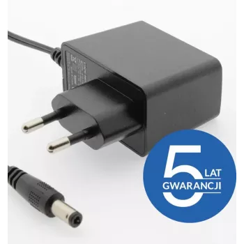 ESPE napajalnik 12V 1,5A 18W z ravnim DC konektorjem 2,1x5,5mm, 5 let garancije