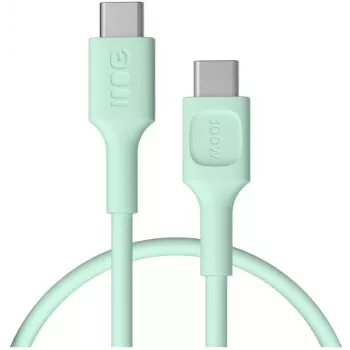 Green Cell PowerFlex hitri polnilni kabel USB-C na USB-C 100W 0,3m mint zelena