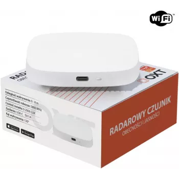 OXT T155 radarski senzor prisotnosti v milimetrskem območju 24GHz s senzorjem svetlosti, USB Wi-Fi Tuya Smart