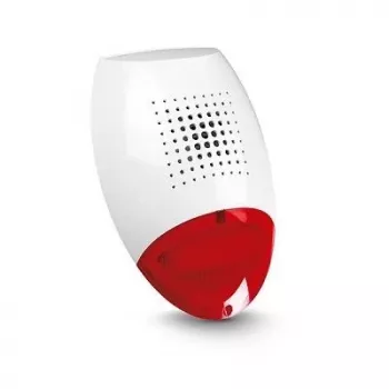 SATEL SP-500 R žična zunanja sirena z bliskavico, rdeče ohišje, bela LED