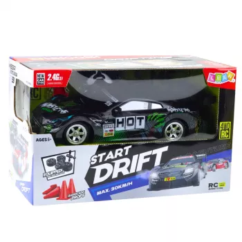 LEAN TOYS Drift Car RC črn zelen 30km/h 1:16